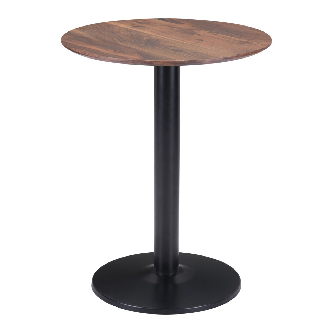 Modern Home 30&#x22; Brown and Black Round Bistro Table